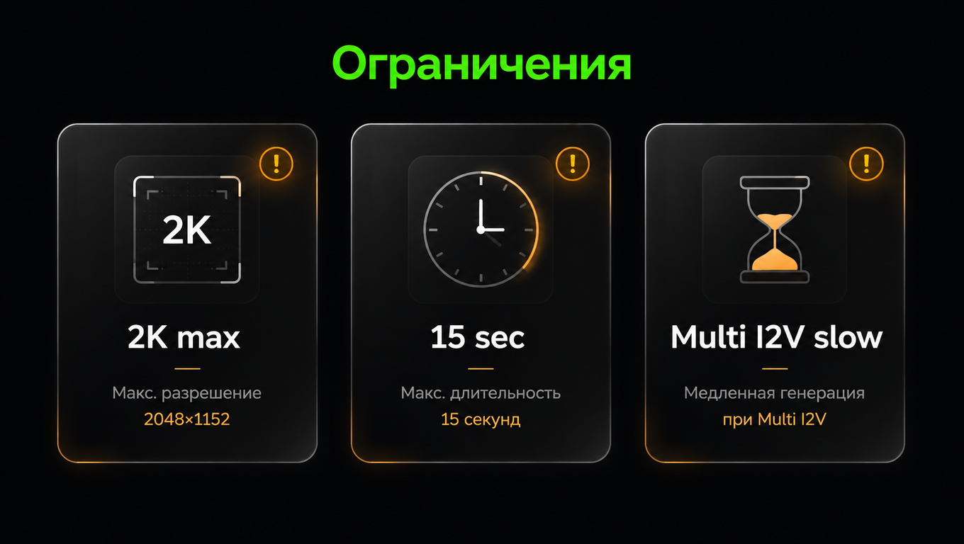 Ограничения Seedance 2