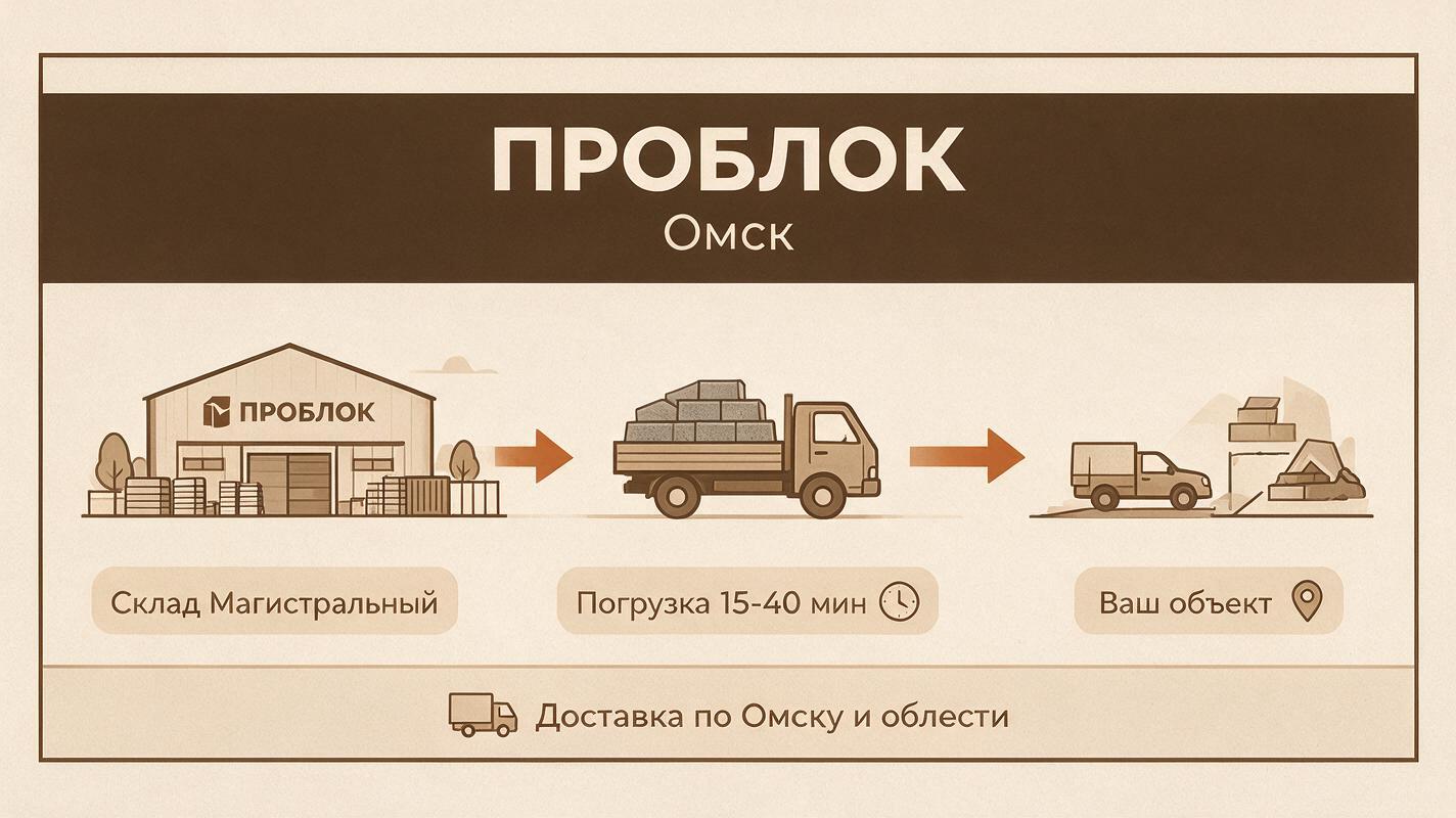 Схема самовывоза бордюрного камня со склада на Магистральном